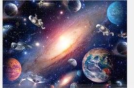 星云外太空吊顶天顶背景墙壁画图