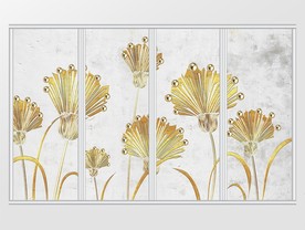 现代简约金色质感移门