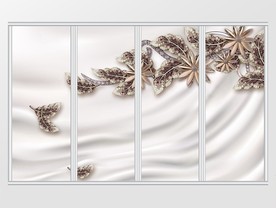 镶钻珠宝树枝落叶移门