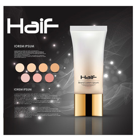 化妆品洗面奶模型广告素材瓶装挤