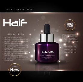 化妆品滴管精华素模型宣传海报