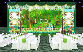 森系卡通动物宝宝宴