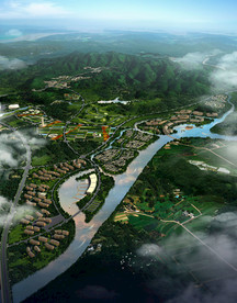 河岸规划设计效果图