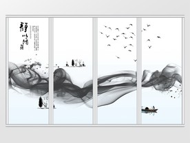 新中式禅意水墨风移门