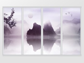 水墨山水移门