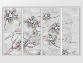 现代简约3D珠宝镶嵌移门