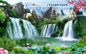 旭日东升背景墙