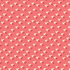 红色虾粉色爱心无限背景矢量图