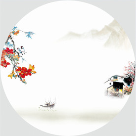 水墨江南风景画 源分层