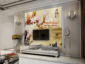 背景墙纸样机图