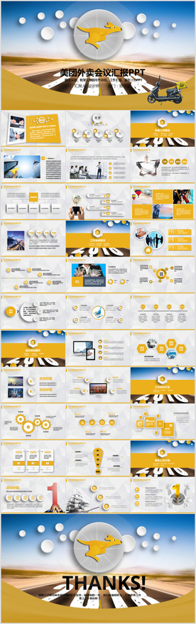 美团外卖主题动态PPT模板