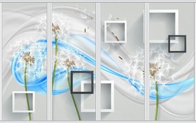 唯美蒲公英移门