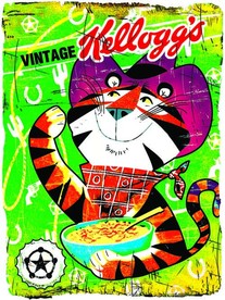 卡通老虎 手绘印花