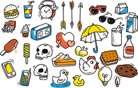 卡通早餐美食矢量素材