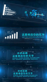 科技字幕金融类宣传片AE模板