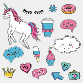 时尚夏季墙贴素材