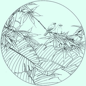 竹子线描 竹子白描 竹子素描