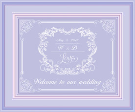 婚礼背板 藕荷色 西式 相框