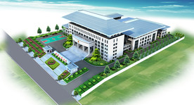 某一法院办公区建筑景观效果图