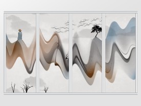 新中式水墨风禅意移门