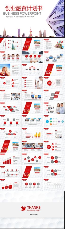 创业融资计划书PPT模板