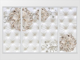 3d高贵大气钻石珠宝花朵移门