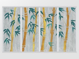 现代质感竹子移门