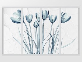 现代简约百合花移门