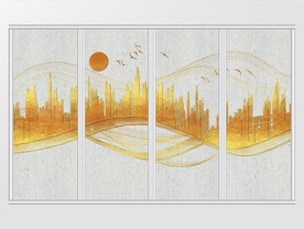 现代简约时尚城市移门