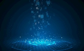 蓝色炫酷科技感背景矢量素材