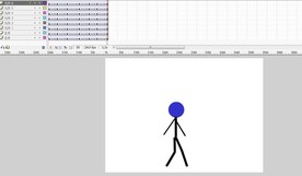 学生初级火柴人走路动作练习