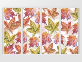 简约小清新热带树叶移门