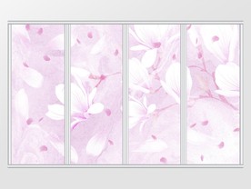 中式浪漫花卉移门