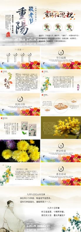 九九重阳节活动策划PPT模板