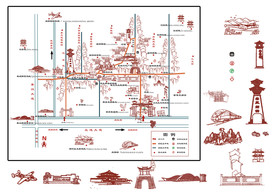 旅游景区特色小镇导览图