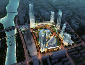 建筑效果图夜景