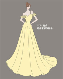礼服连衣裙服装画
