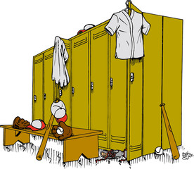 棒球运动更衣室