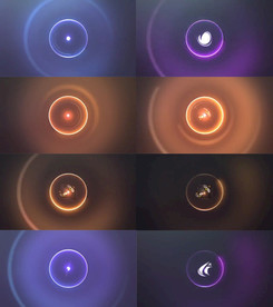 彩色光圈揭示logo开场模板