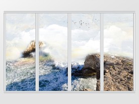 大理石纹云雾移门