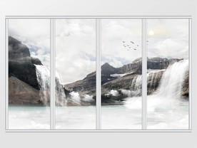 新中式大理石纹山水移门