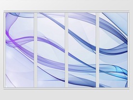 简约彩色线条移门