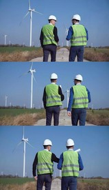 4K能源工程师背影