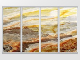 大理石纹山水移门