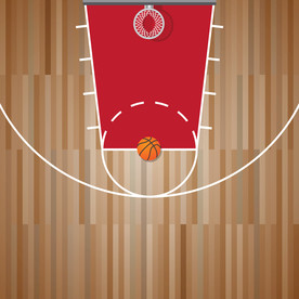 篮球场地矢量素材地图半场街头篮