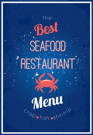 创意大气海鲜促销活动海报设计