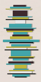 3D立体方条抽象玄关装饰画