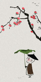 梅花新中式禅意玄关装饰画