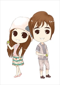 原创卡通Q版情侣