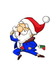 穿西装的圣诞老人